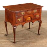 Good American Queen Anne Inlaid Walnut Lowboy