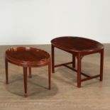 (2) English Mahogany Butler's Tray Tables