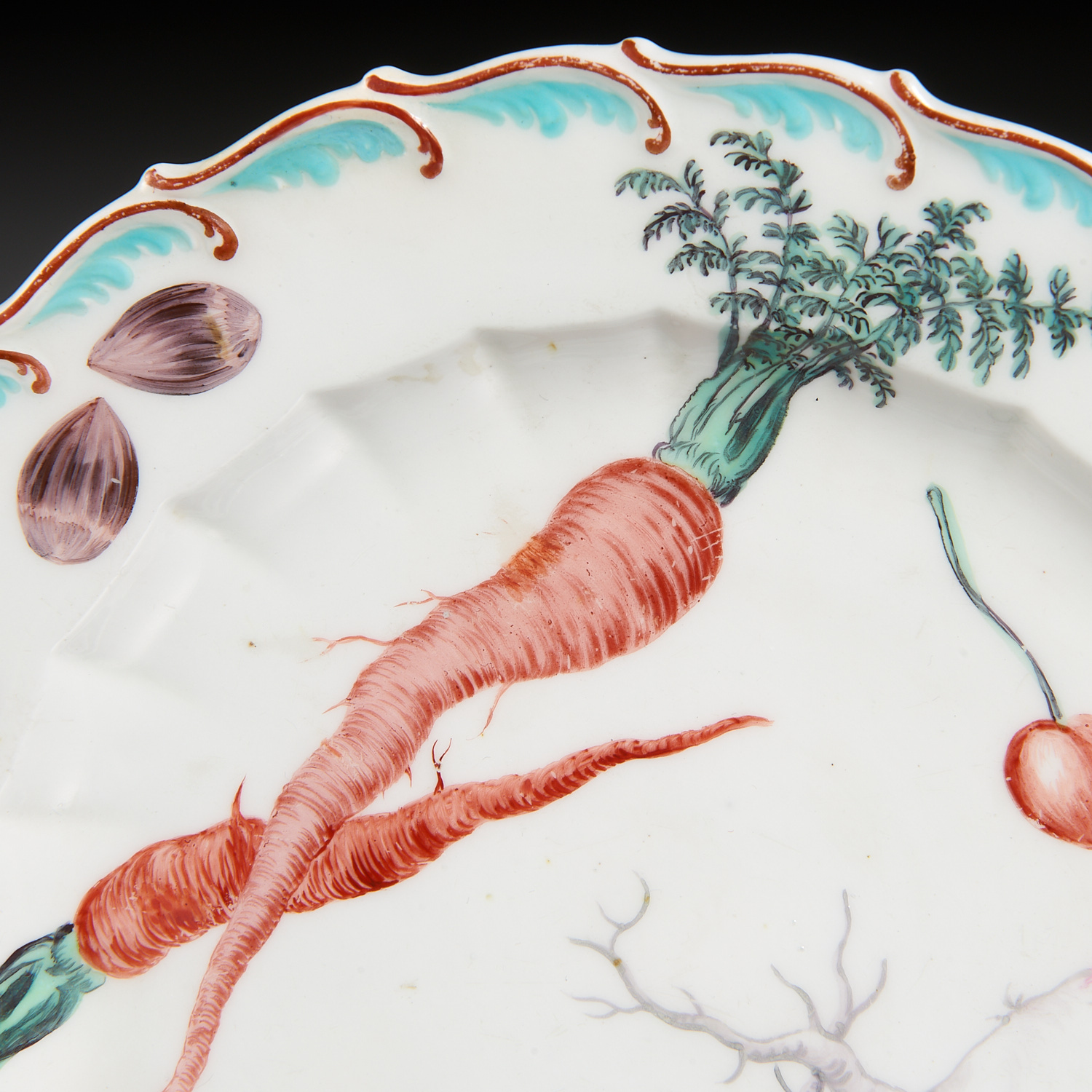 Nice Pair Chelsea Porcelain Botanical Plates - Image 2 of 5