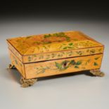 William IV Paint Decorated Sewing Box