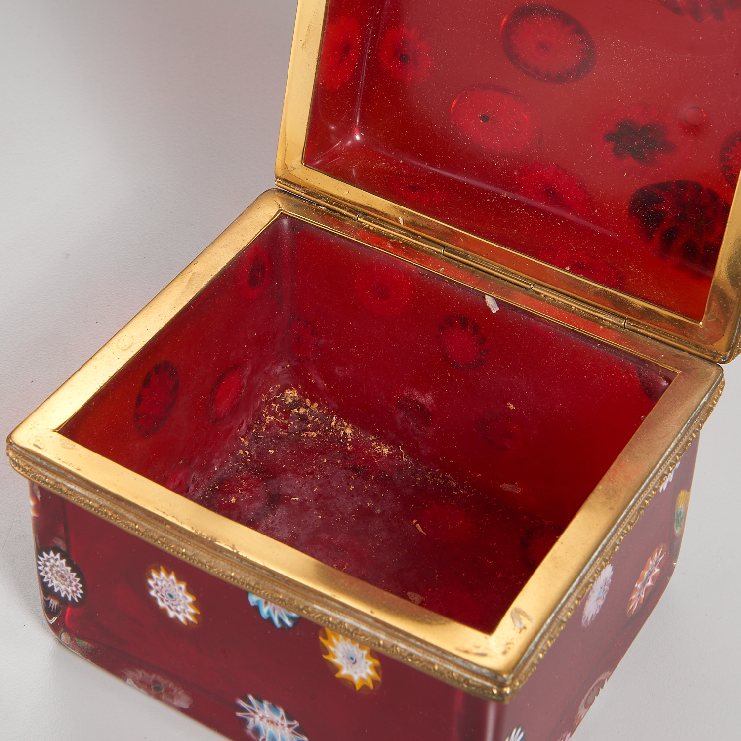 Antique Baccarat (attrib) Millefiori Glass Box - Image 3 of 4