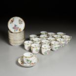 (16) Herend Porcelain Demitasse Cups & Saucers