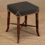 Nice George IV Mahogany Stool