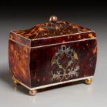 Regency Silver Inlaid Tea Caddy