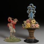 (2) American Painted Cast Iron Doorstops