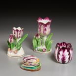 (4) English Ceramic Tulip-Form Wares