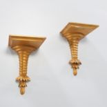 Pair Regency Style Giltwood Wall Brackets