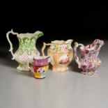 (4) English Ironstone Pitchers