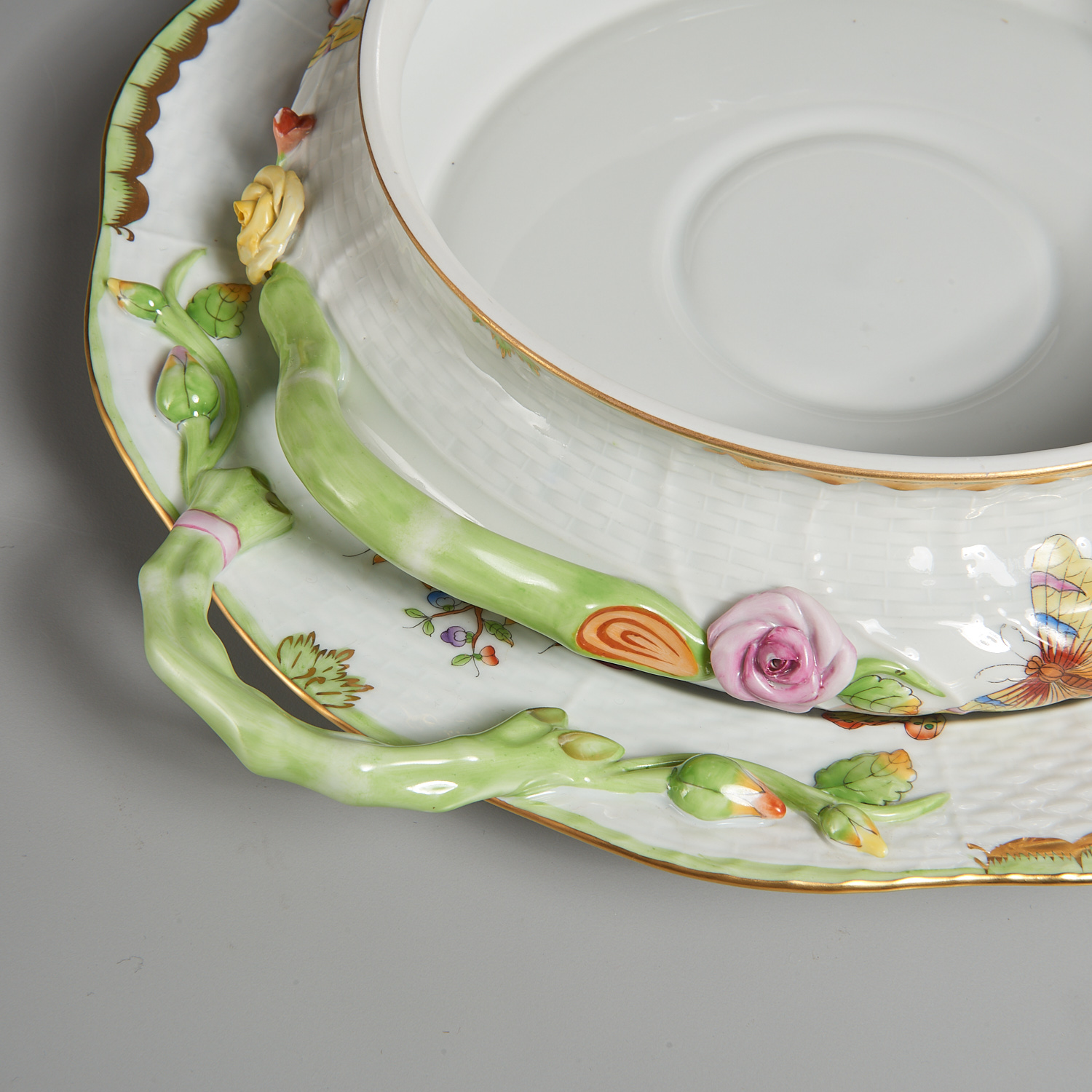 Herend Porcelain Tureen and Platter - Image 4 of 7
