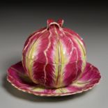 Meissen or Wallendorf Red Cabbage-Form Tureen