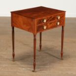 American Sheraton Figured Mahogany Side Table