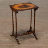 Regency Penwork and Sycamore Small Table