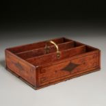 Regency Inlaid Mahogany Cutlery Caddy