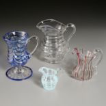 (4) Victorian and Pittsburgh Glass Pitchers