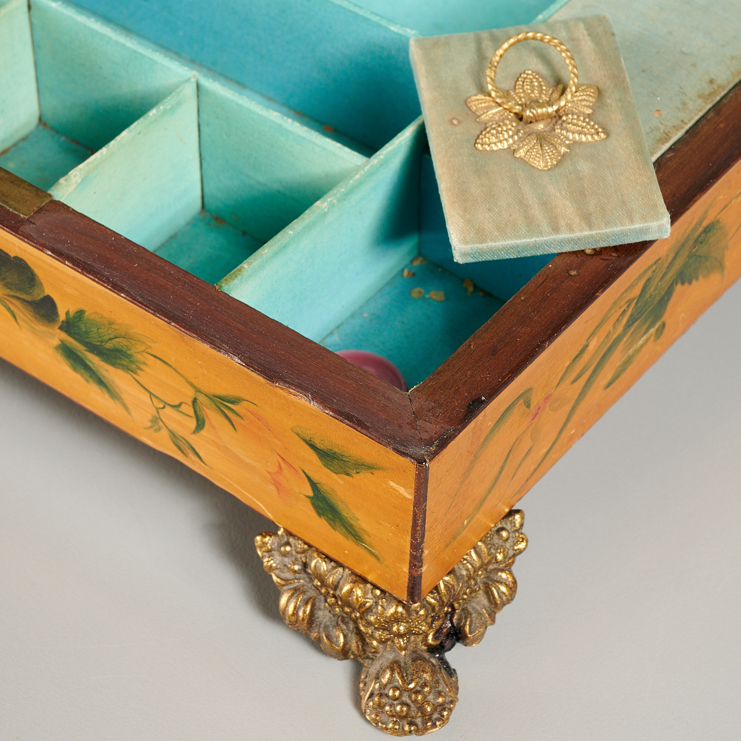 William IV Paint Decorated Sewing Box - Image 5 of 6