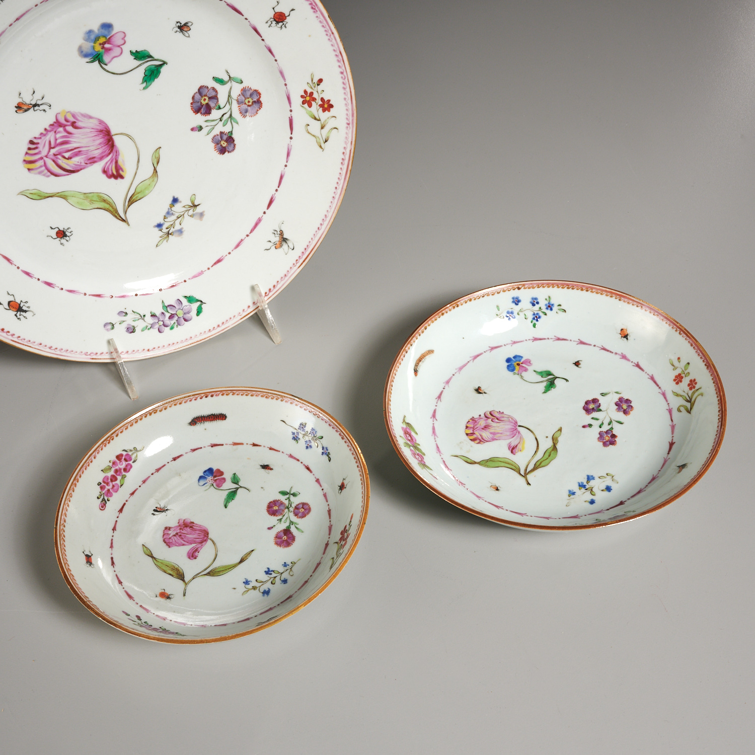 (3) Chinese Export Famille Rose Porcelains - Image 3 of 4