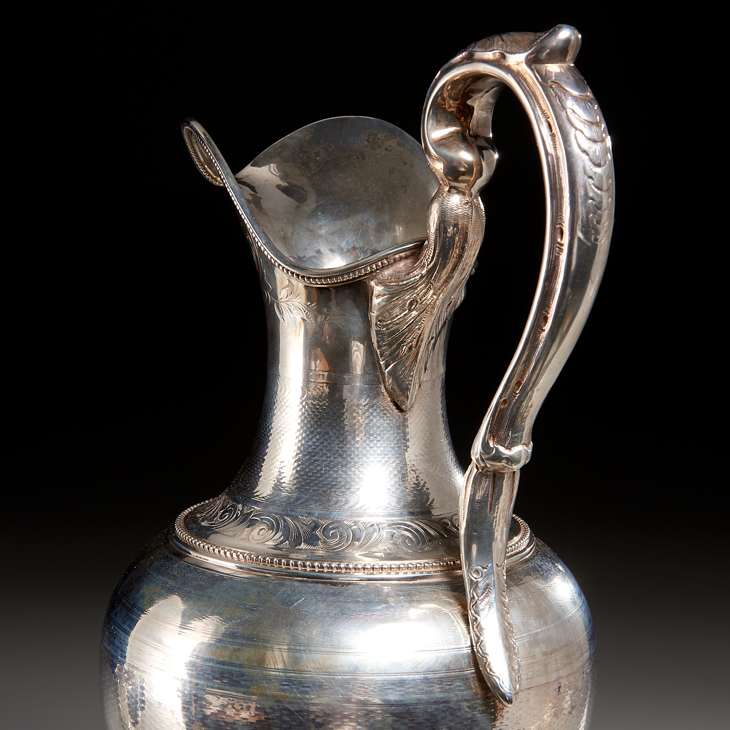 American Neo-Classical Sterling Ewer & Goblets - Image 2 of 6