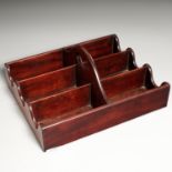 George III mahogany wine bottle caddy