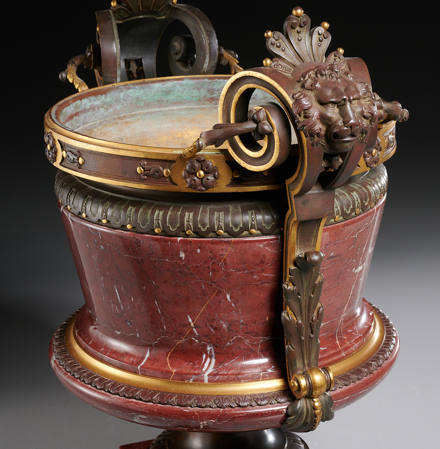 Nice Louis Philippe bronze and marble centerpiece - Image 2 of 6