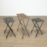 Dana Hotchkiss, torch-cut nesting tables