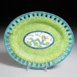 Unusual English Pearlware dragon dish