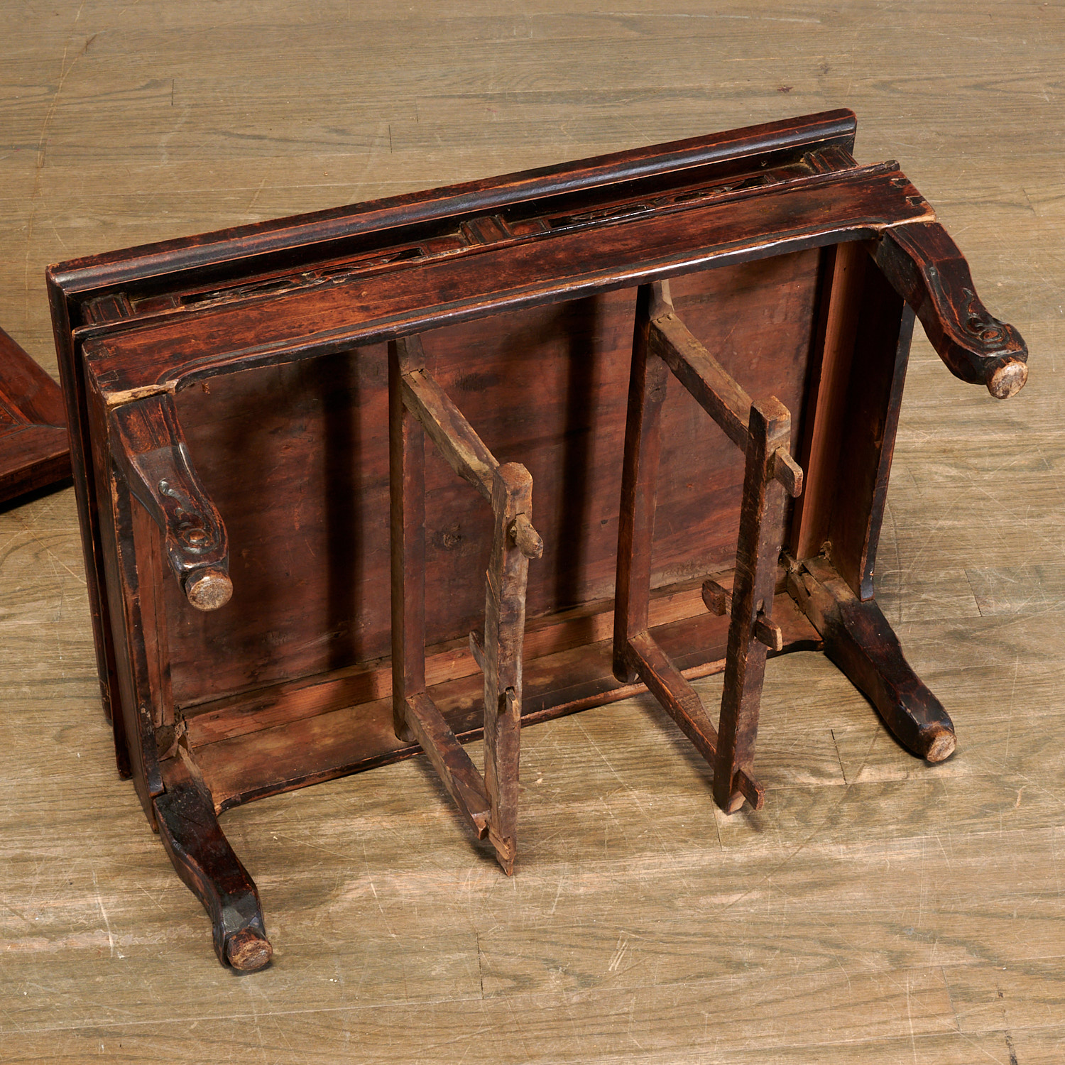 Unusual Chinese hardwood traveling scholar's table - Image 6 of 8