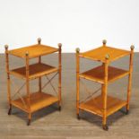 La Manufacture Cogolin, chic pair bamboo etageres