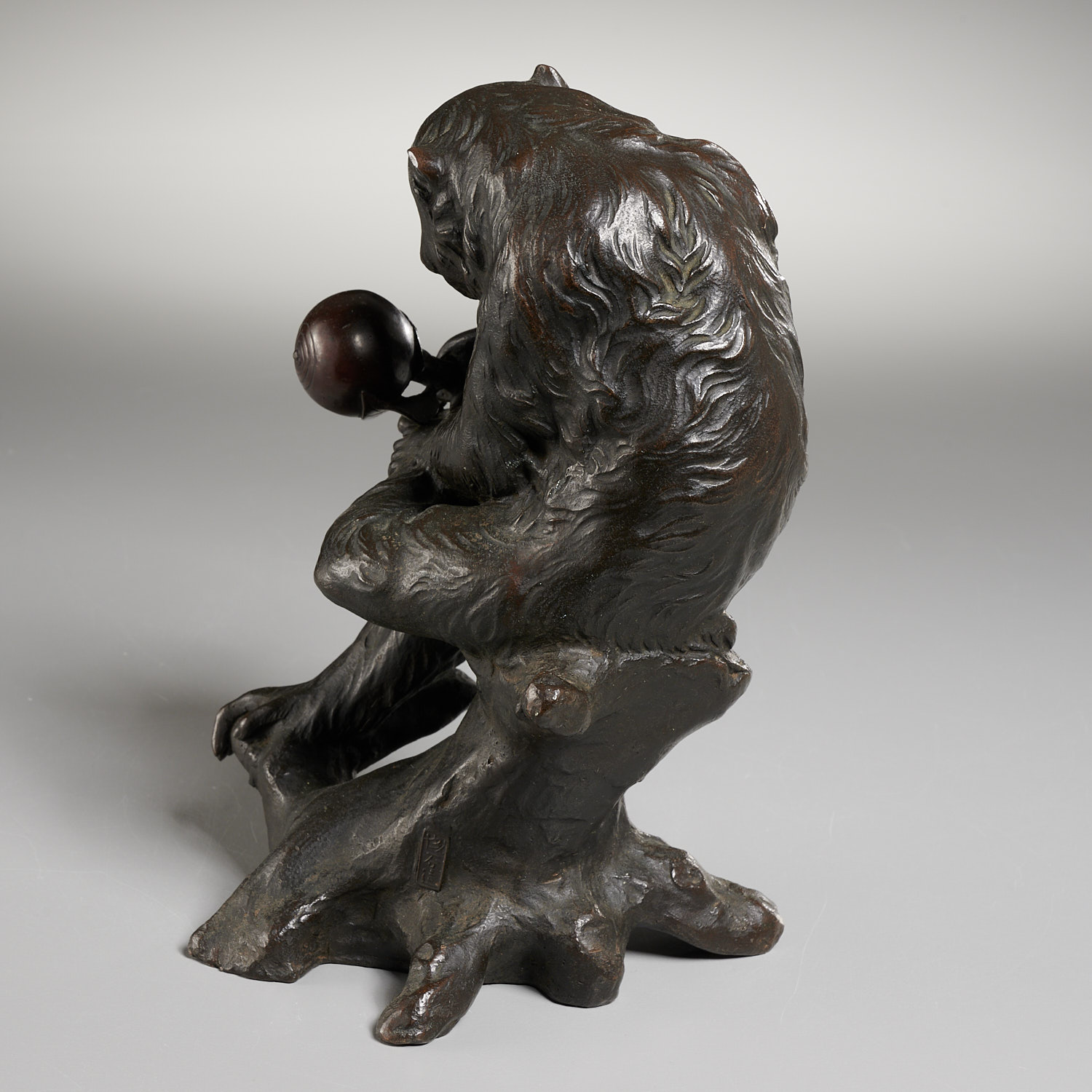 Fine Japanese bronze monkey okimono - Image 3 of 6