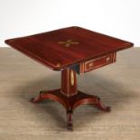 Nice Regency brass inlaid mahogany sofa table