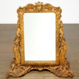 Louis XVI style carved giltwood dressing mirror