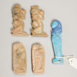 (5) Ancient Egyptian amulets, ex-museum