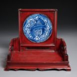 Japanese Classical red lacquer tabletop stand