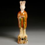 Large Tang era Sancai-glazed pottery figure