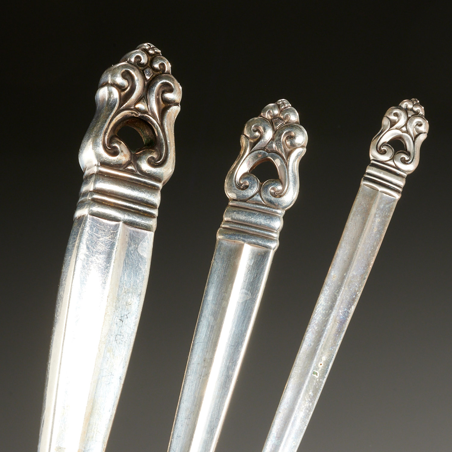 (93) piece International Royal Danish sterling set - Image 5 of 8