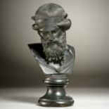 Italian bronze bust of Dionysus, ex-museum