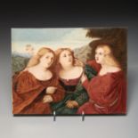 KPM porcelain plaque, The Three Graces