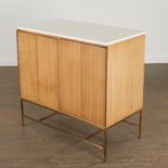 Paul McCobb, mahogany and brass cabinet