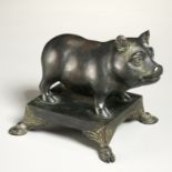 Roman style bronze votive of a piglet, ex-museum