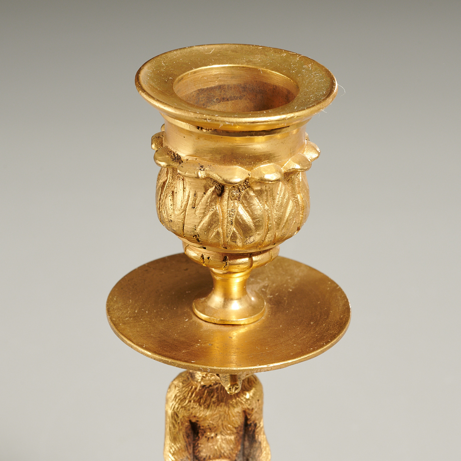 Russian ormolu "Performing Bear" candlesticks - Image 5 of 8