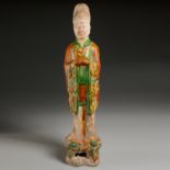 Large Tang era Sancai-glazed pottery figure