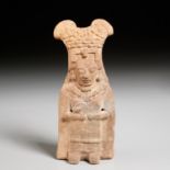 Pre-Columbian Mayan ceremonial rattle figure