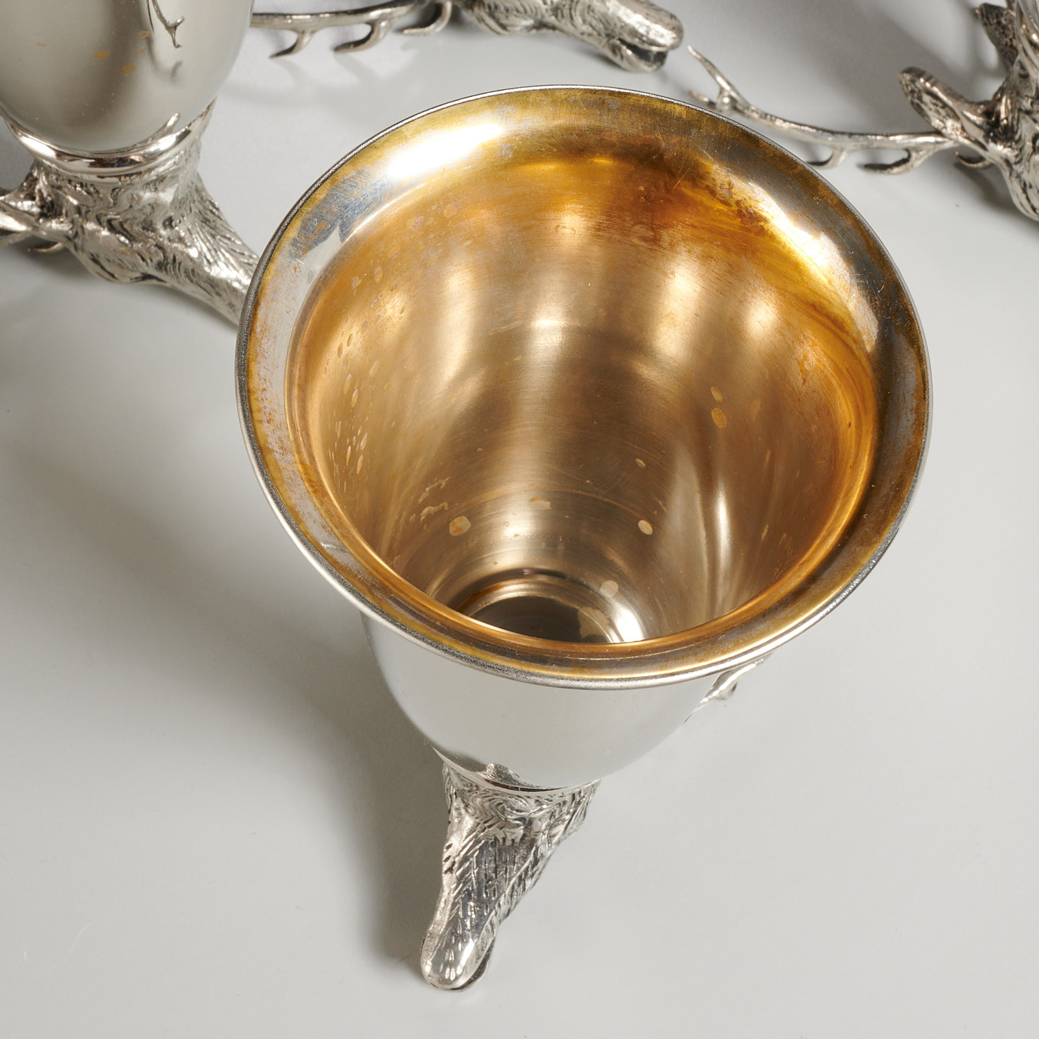 (6) Gucci silver plated stag stirrup cups - Image 2 of 6