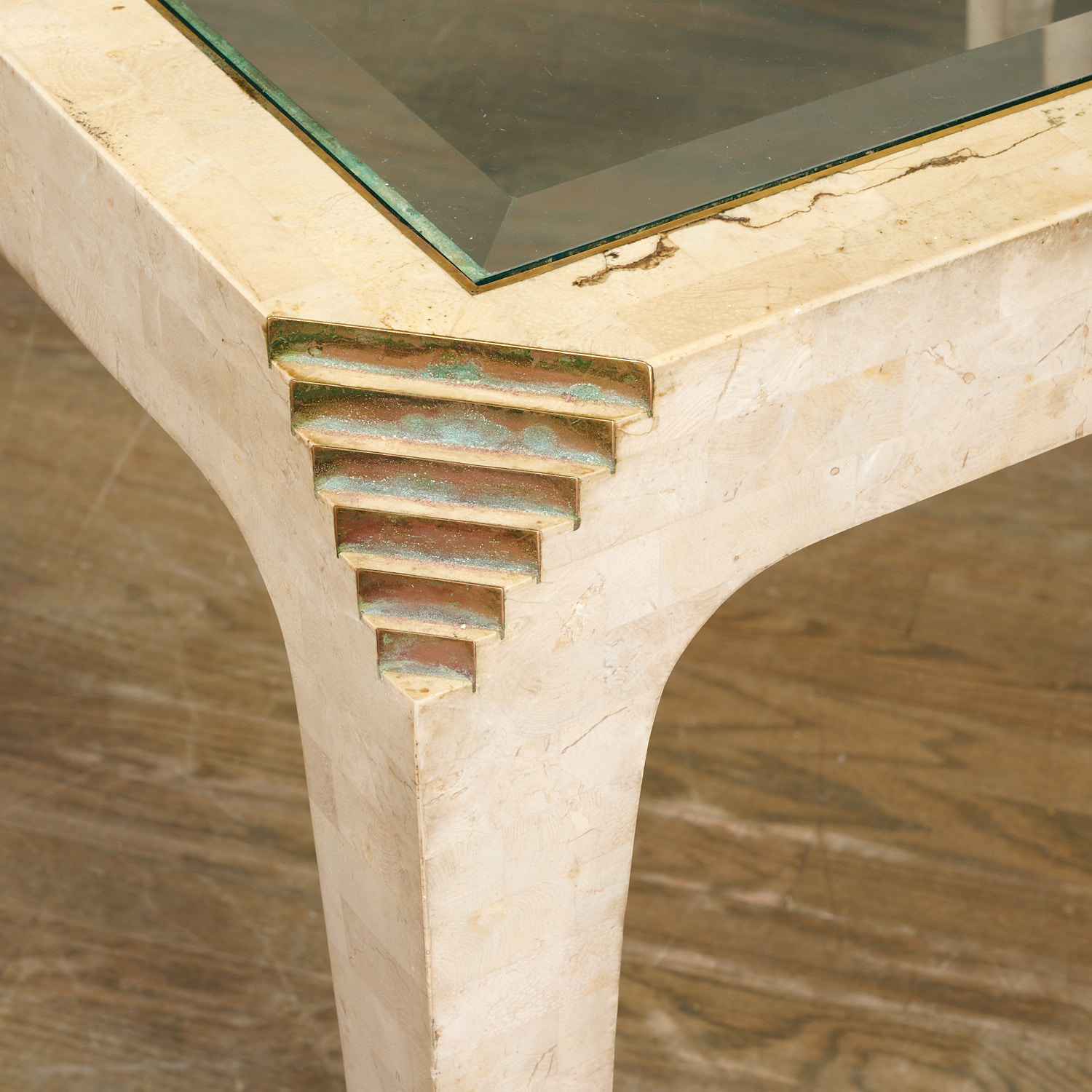 Maitland Smith tessellated stone games table - Image 3 of 5