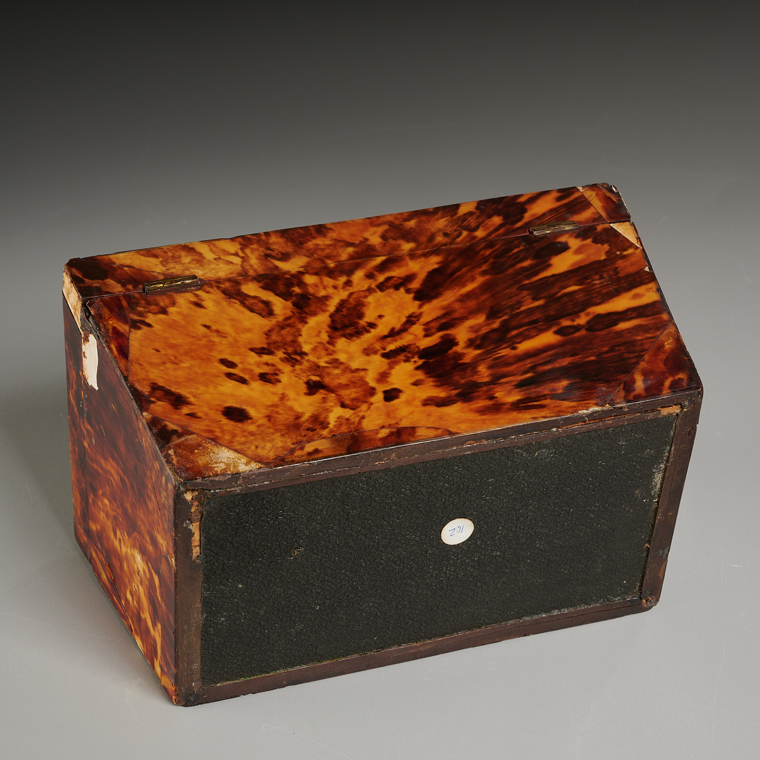 George III mother-of-pearl inlaid tea caddy - Image 6 of 6