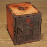 Japanese iron-mounted elm strong box