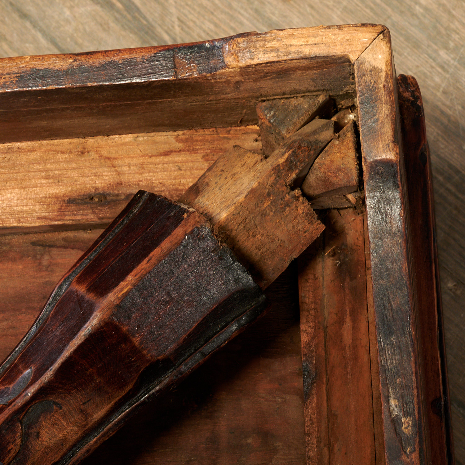 Unusual Chinese hardwood traveling scholar's table - Image 8 of 8