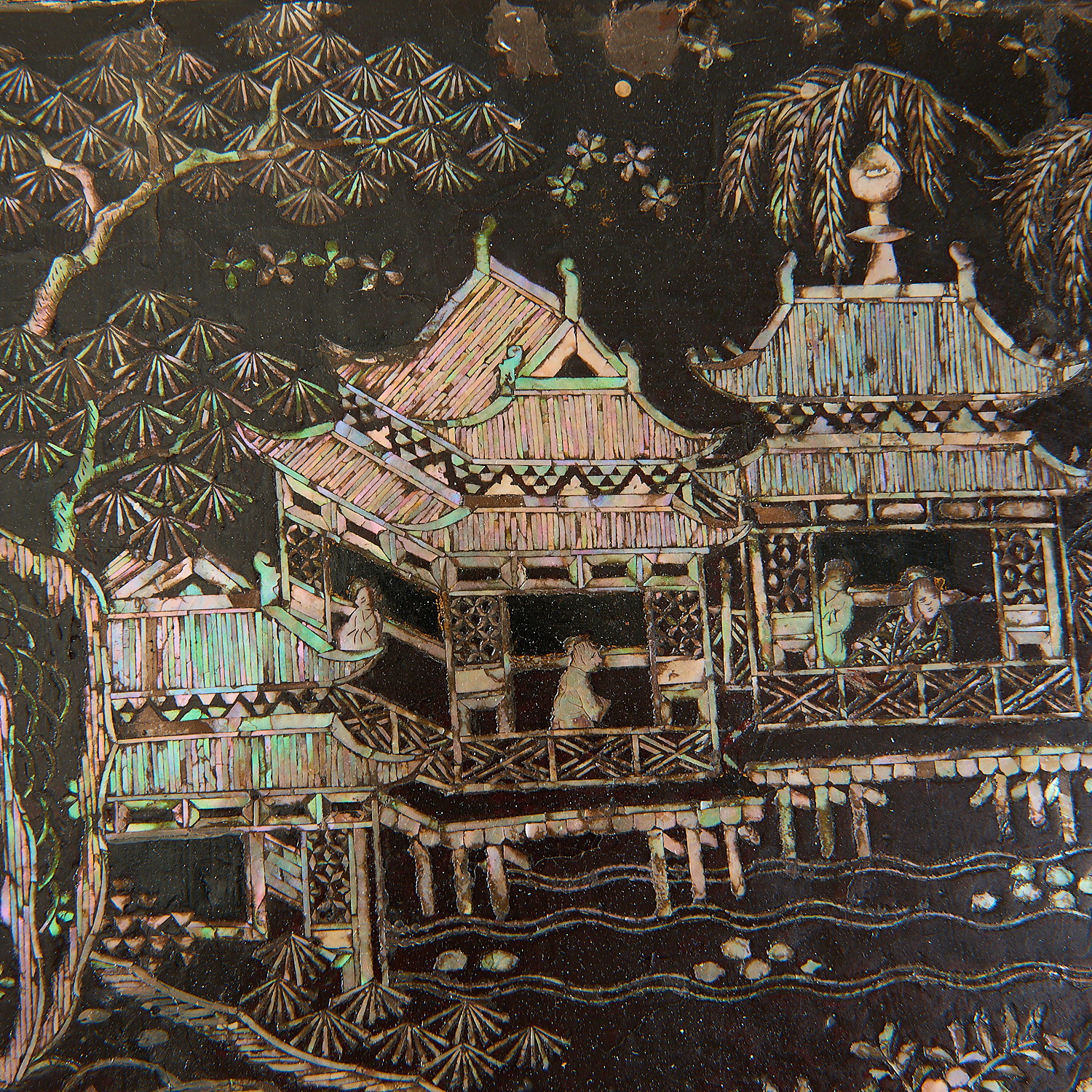 Early Chinese or Ryukyu nacre inlaid Kang - Image 3 of 12