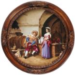 Antique Sevres style porcelain plaque