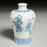 Chinese blue and white Meiping vase