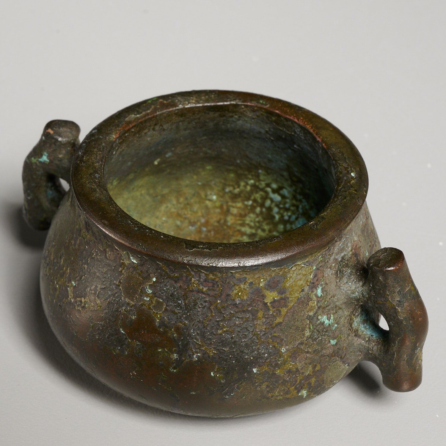 (3) miniature Chinese bronze censers - Image 2 of 6